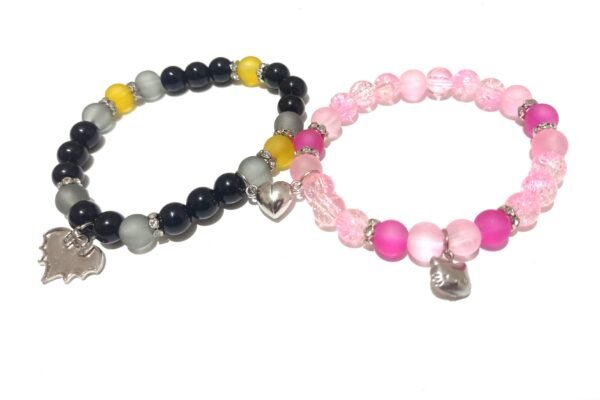 Batman/Hello Kitty Magnetic Friendship Bracelet Set